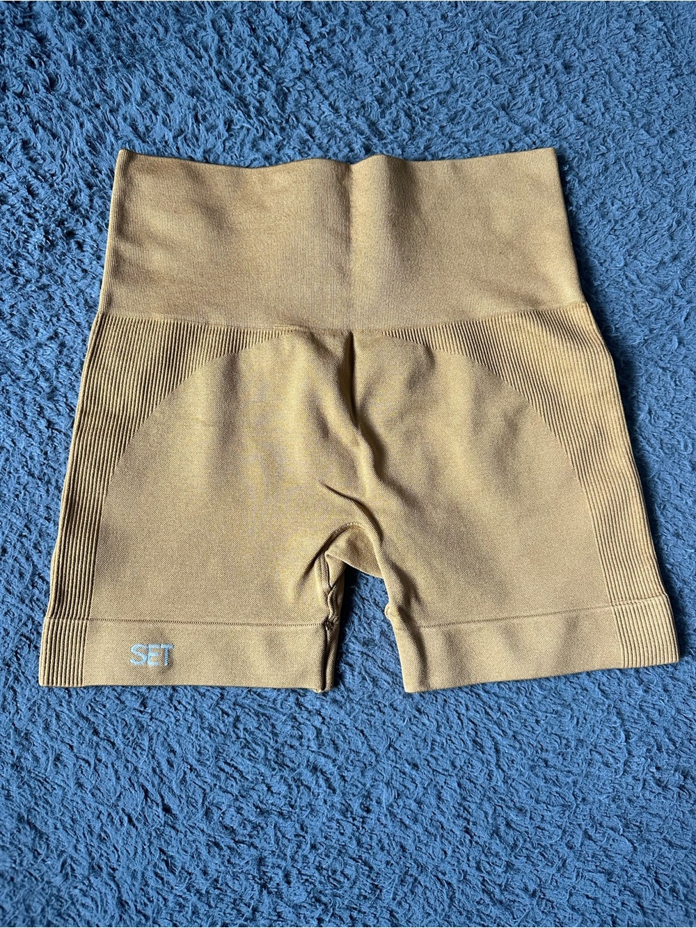 Set Active Brown Biker Shorts Size Small